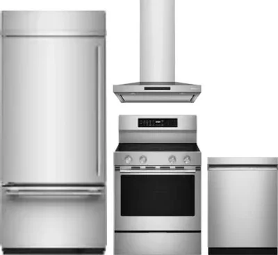 4 Piece Package Includes Refrigerator, Range, Hood And Dishwasher