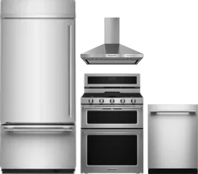 4 Piece Package Includes Refrigerator, Range, Hood And Dishwasher