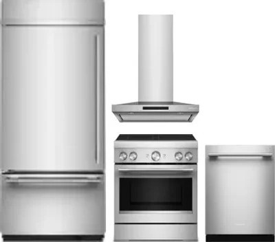 4 Piece Package Includes Refrigerator, Range, Hood And Dishwasher