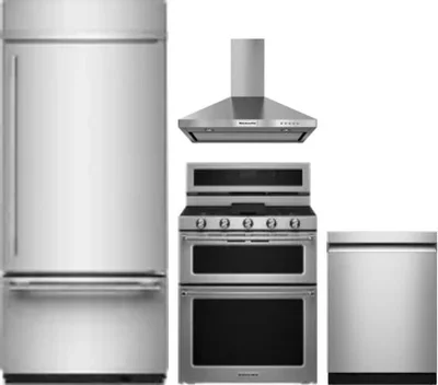 4 Piece Package Includes Refrigerator, Range, Hood And Dishwasher