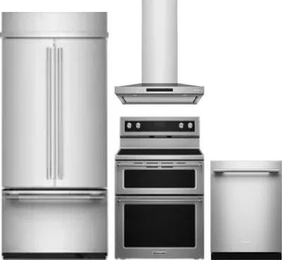 4 Piece Package Includes Refrigerator, Range, Hood And Dishwasher