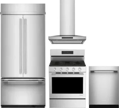 4 Piece Package Includes Refrigerator, Range, Hood And Dishwasher