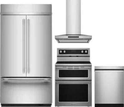 4 Piece Package Includes Refrigerator, Range, Hood And Dishwasher