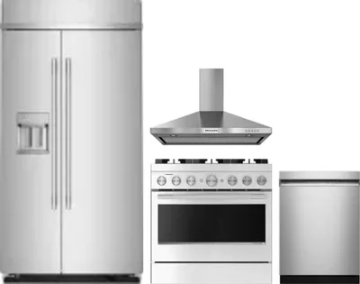 4 Piece Package Includes Refrigerator, Range, Hood And Dishwasher