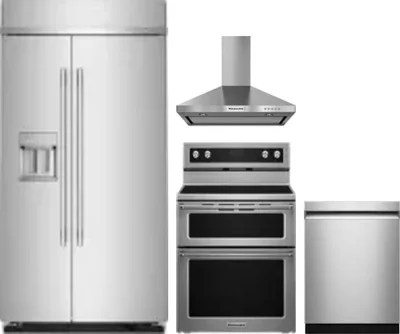 4 Piece Package Includes Refrigerator, Range, Hood And Dishwasher