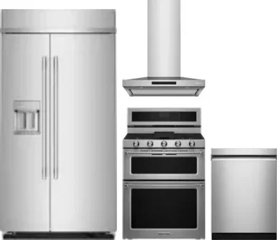 4 Piece Package Includes Refrigerator, Range, Hood And Dishwasher