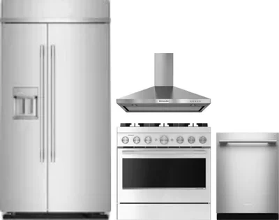 4 Piece Package Includes Refrigerator, Range, Hood And Dishwasher