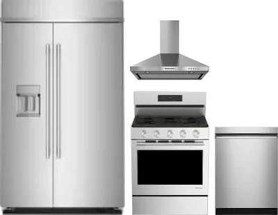 4 Piece Package Includes Refrigerator, Range, Hood And Dishwasher