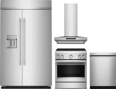 4 Piece Package Includes Refrigerator, Range, Hood And Dishwasher