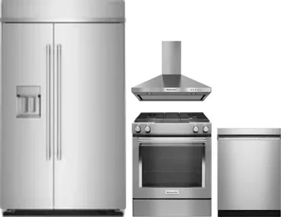 4 Piece Package Includes Refrigerator, Range, Hood And Dishwasher