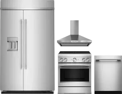 4 Piece Package Includes Refrigerator, Range, Hood And Dishwasher