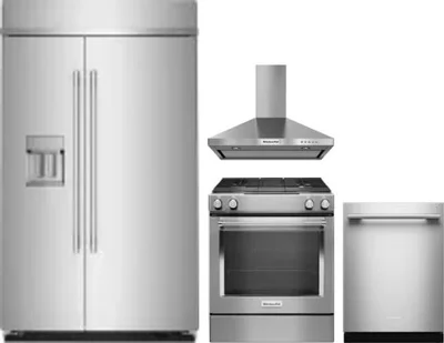 4 Piece Package Includes Refrigerator, Range, Hood And Dishwasher