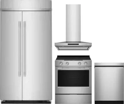 4 Piece Package Includes Refrigerator, Range, Hood And Dishwasher