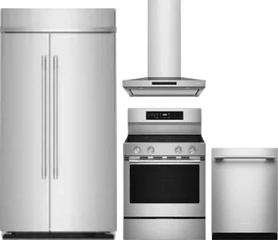 4 Piece Package Includes Refrigerator, Range, Hood And Dishwasher