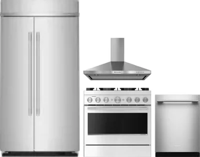 4 Piece Package Includes Refrigerator, Range, Hood And Dishwasher