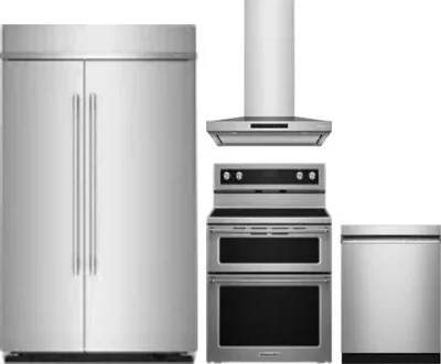 4 Piece Package Includes Refrigerator, Range, Hood And Dishwasher
