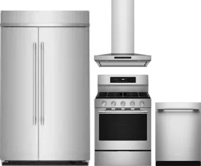 4 Piece Package Includes Refrigerator, Range, Hood And Dishwasher