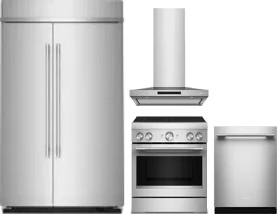 4 Piece Package Includes Refrigerator, Range, Hood And Dishwasher