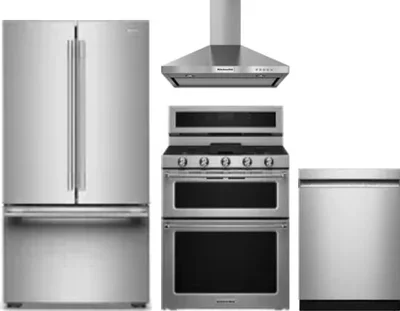 4 Piece Package Includes Refrigerator, Range, Hood And Dishwasher