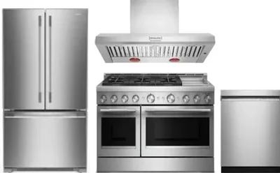 4 Piece Package Includes Refrigerator, Range, Hood And Dishwasher