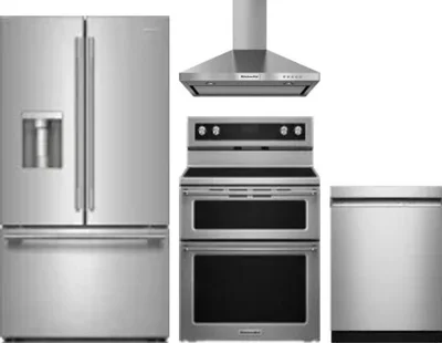 4 Piece Package Includes Refrigerator, Range, Hood And Dishwasher