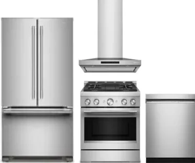4 Piece Package Includes Refrigerator, Range, Hood And Dishwasher