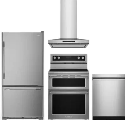 4 Piece Package Includes Refrigerator, Range, Hood And Dishwasher