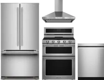 4 Piece Package Includes Refrigerator, Range, Hood And Dishwasher