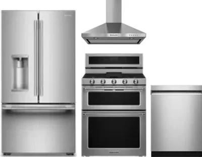 4 Piece Package Includes Refrigerator, Range, Hood And Dishwasher