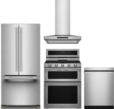 4 Piece Package Includes Refrigerator, Range, Hood And Dishwasher