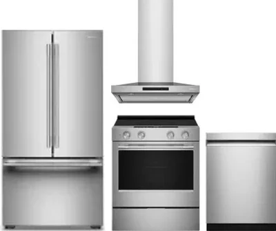 4 Piece Package Includes Refrigerator, Range, Hood And Dishwasher