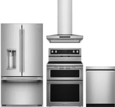 4 Piece Package Includes Refrigerator, Range, Hood And Dishwasher