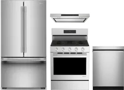 4 Piece Package Includes Refrigerator, Range, Hood And Dishwasher