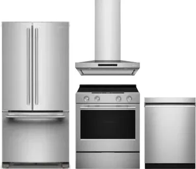 4 Piece Package Includes Refrigerator, Range, Hood And Dishwasher