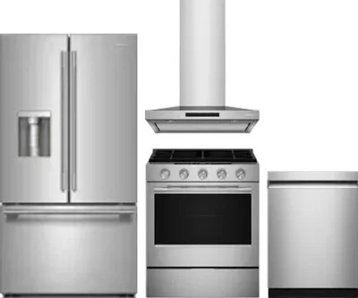 4 Piece Package Includes Refrigerator, Range, Hood And Dishwasher