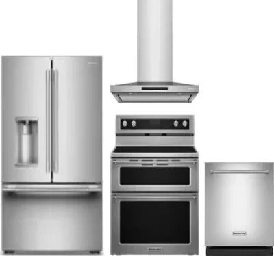 4 Piece Package Includes Refrigerator, Range, Hood And Dishwasher