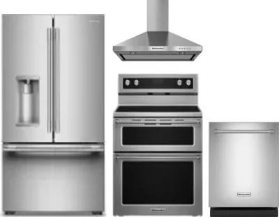 4 Piece Package Includes Refrigerator, Range, Hood And Dishwasher