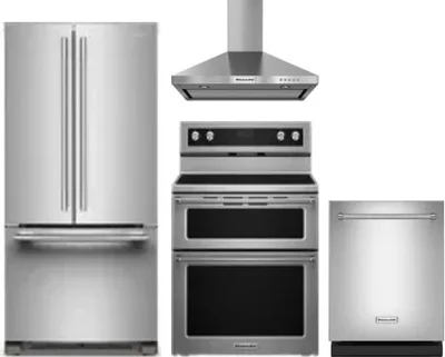 4 Piece Package Includes Refrigerator, Range, Hood And Dishwasher