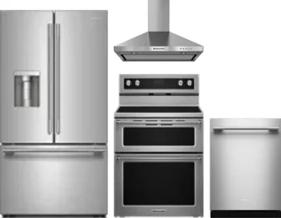 4 Piece Package Includes Refrigerator, Range, Hood And Dishwasher