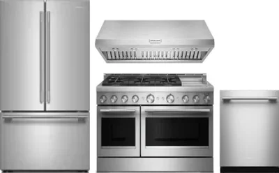 4 Piece Package Includes Refrigerator, Range, Hood And Dishwasher