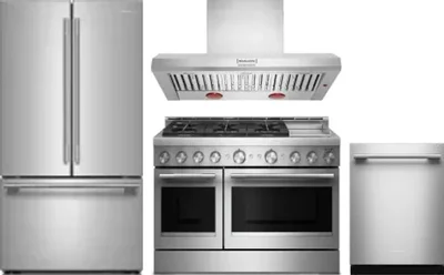 4 Piece Package Includes Refrigerator, Range, Hood And Dishwasher