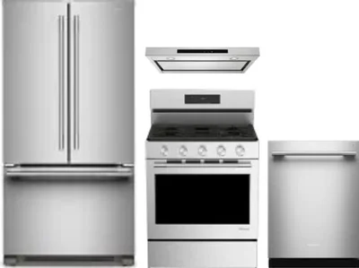4 Piece Package Includes Refrigerator, Range, Hood And Dishwasher