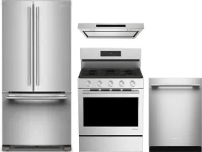 4 Piece Package Includes Refrigerator, Range, Hood And Dishwasher