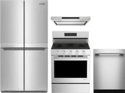 4 Piece Package Includes Refrigerator, Range, Hood And Dishwasher