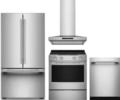 4 Piece Package Includes Refrigerator, Range, Hood And Dishwasher