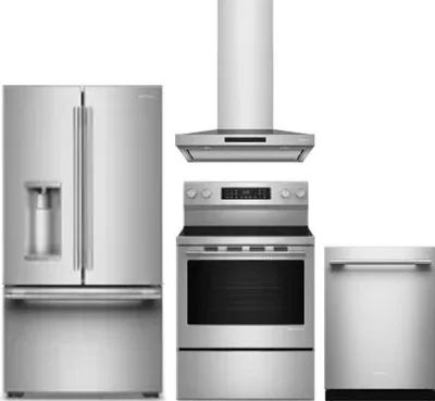 4 Piece Package Includes Refrigerator, Range, Hood And Dishwasher