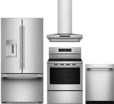 4 Piece Package Includes Refrigerator, Range, Hood And Dishwasher