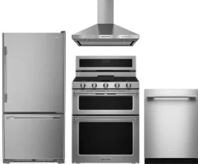 4 Piece Package Includes Refrigerator, Range, Hood And Dishwasher
