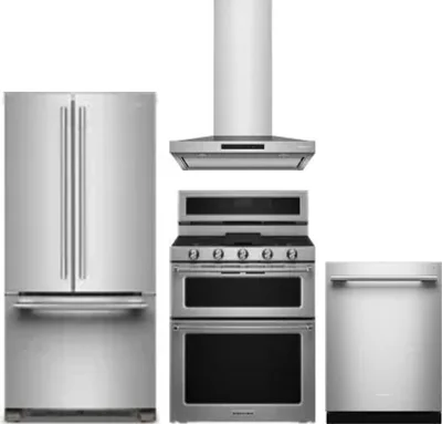 4 Piece Package Includes Refrigerator, Range, Hood And Dishwasher