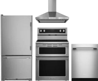 4 Piece Package Includes Refrigerator, Range, Hood And Dishwasher